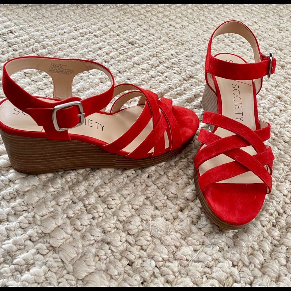NWT Sole Society Red Sandal So-Cattah